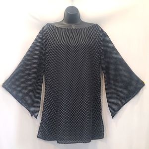 NWOT Summer Islander Sheer Polka Dot Dress/Cover Up